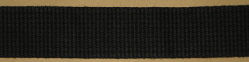 Webbing - svart  4cm bred - 1m