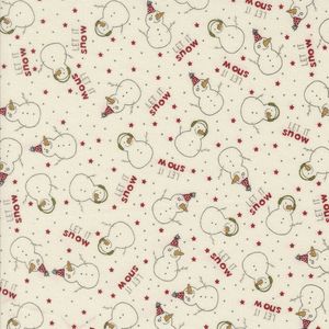 Emmitt and Ivy - Koselige snømenn på lys bunn