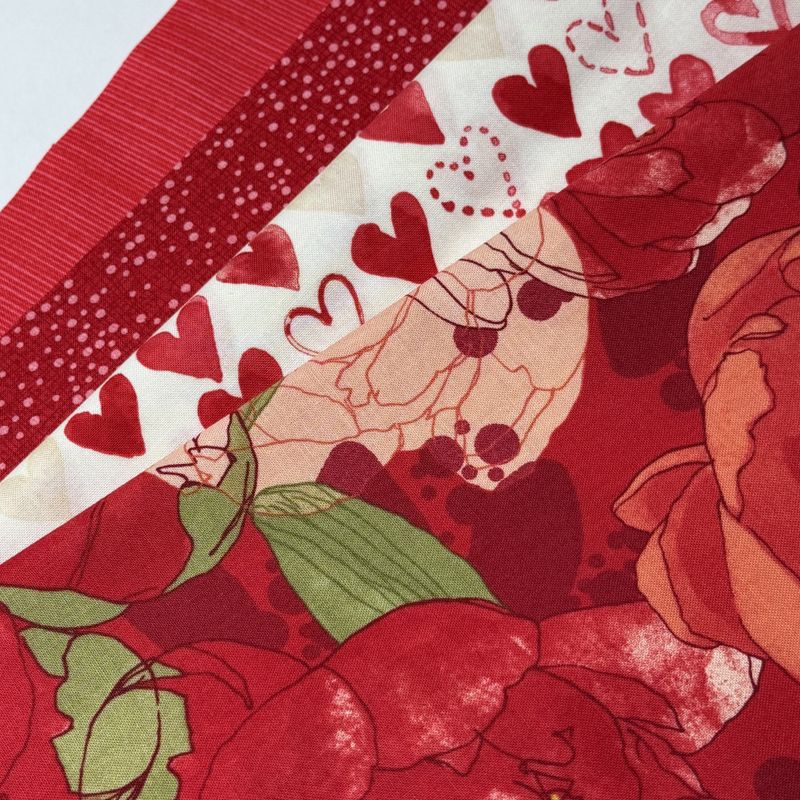 Stoffpakke -Be my valentine 4x50cm 