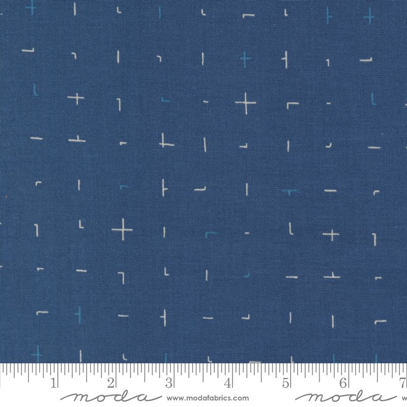 Utsolgt Bluish - mellomblå med trykk 50cm