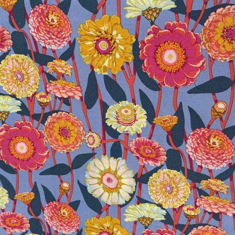 Blomstereng på blått