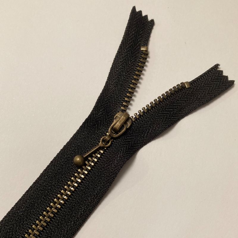 Glidelås Svart - 4mm ikke delbar 