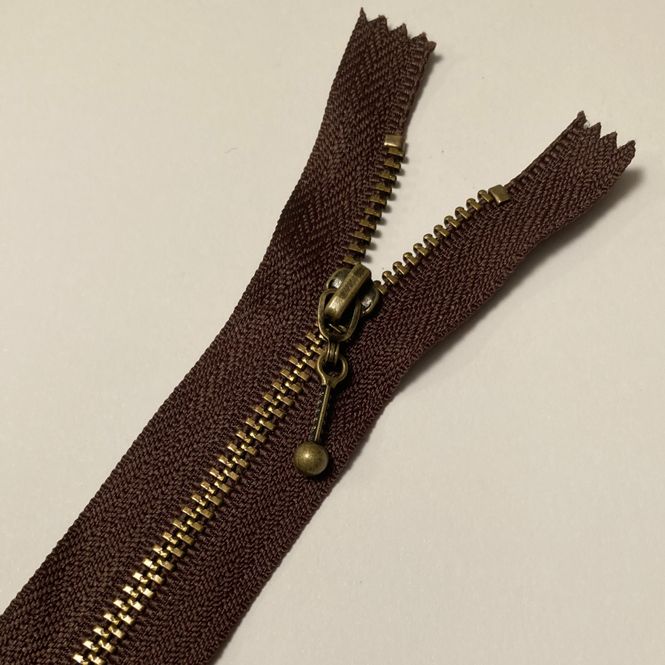 Hovedbilde Glidelås Brun - 4mm ikke ...
