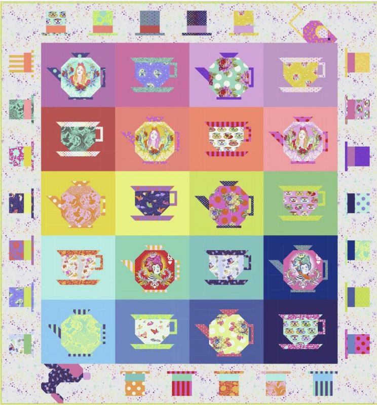 Mad Hatter Tea Party Quilt Kit