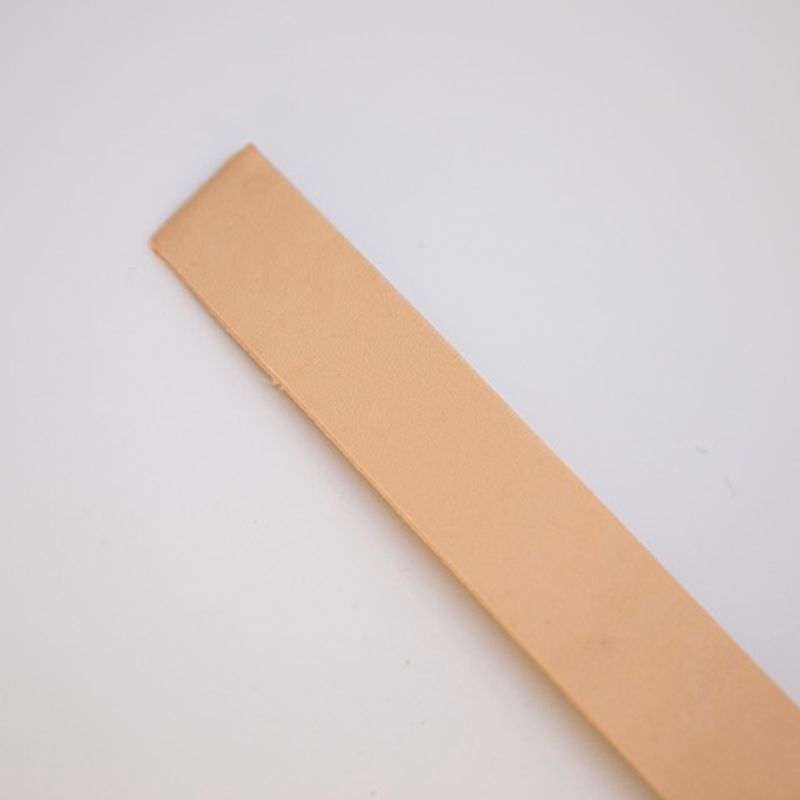 Lærreim Natur 2cm bred - 115-120cm lang