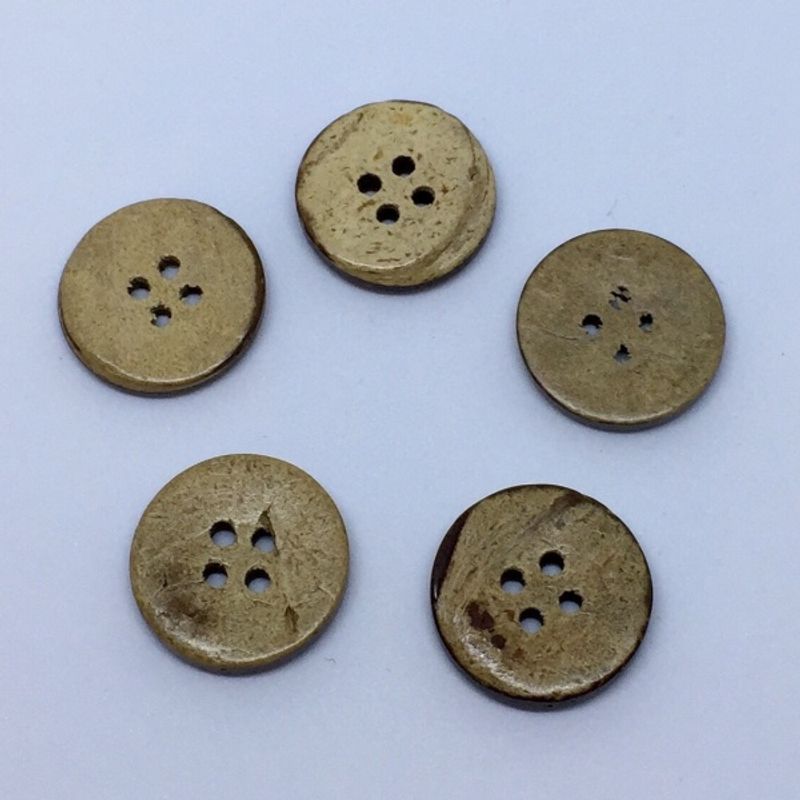 Klompelompe - kokos knapper 15mm