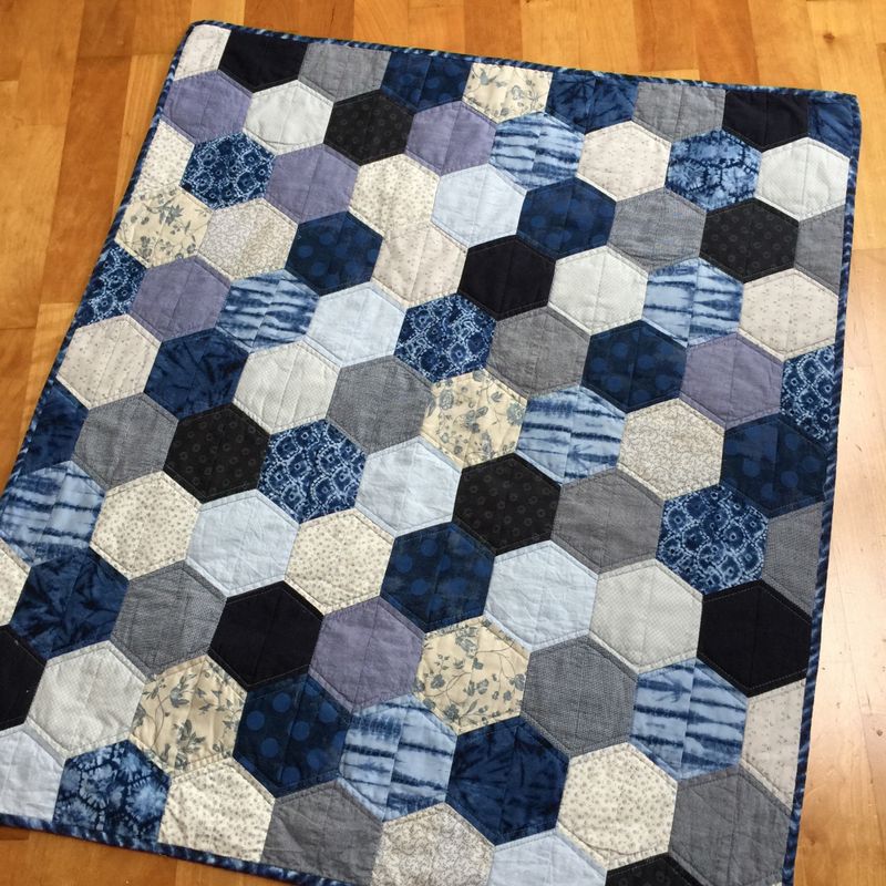 Blå hexagon