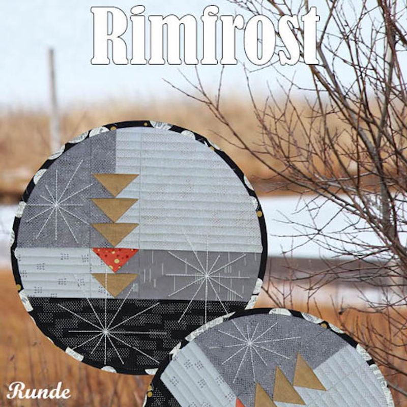 Rimfrost - mønster på runde spisebrikker