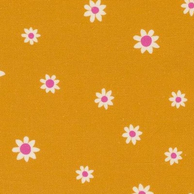 Orange med hvite små blomster