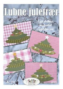 Lubne juletrær -  mønster på enkle spisebrikker