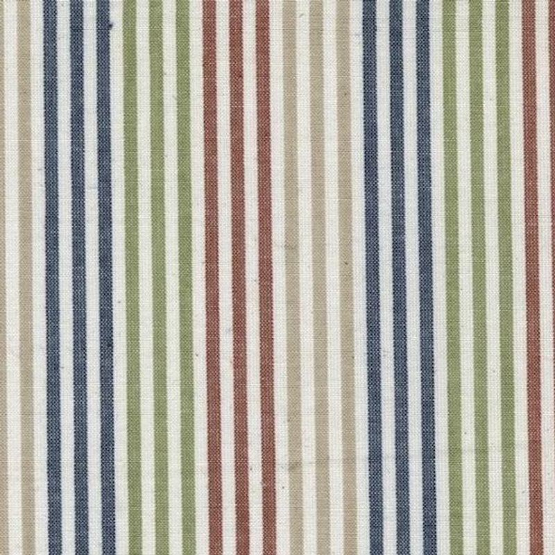Vista woven - striper blått, grønt, beige og rust