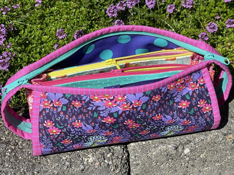Til inspirasjon  -Sew togheter bag i Tula Pink stoffer