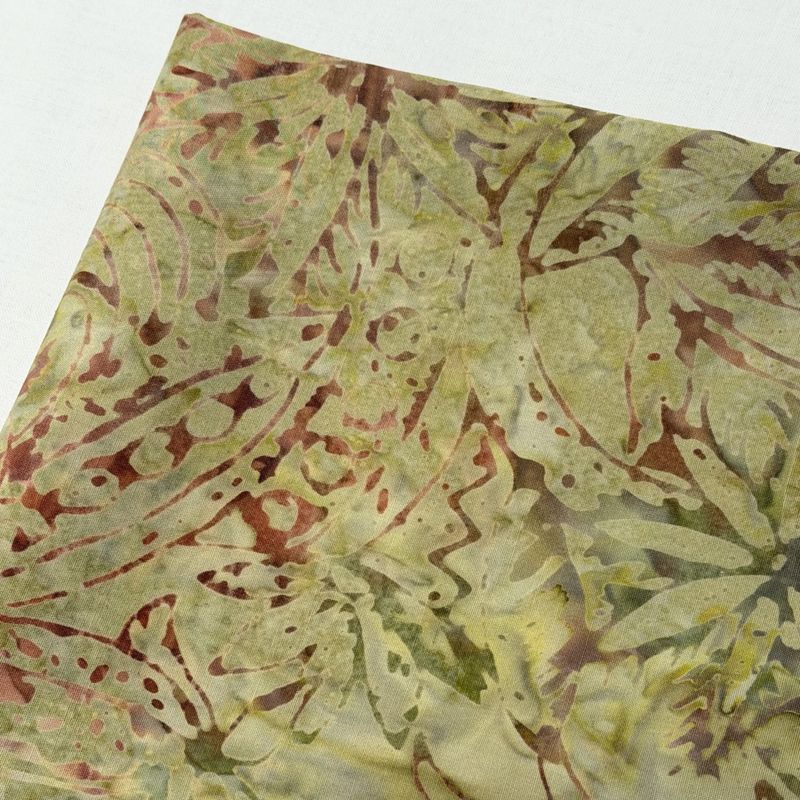 Fargeglad Sikk-Sakk - Stoffpakke  - grønn batikk