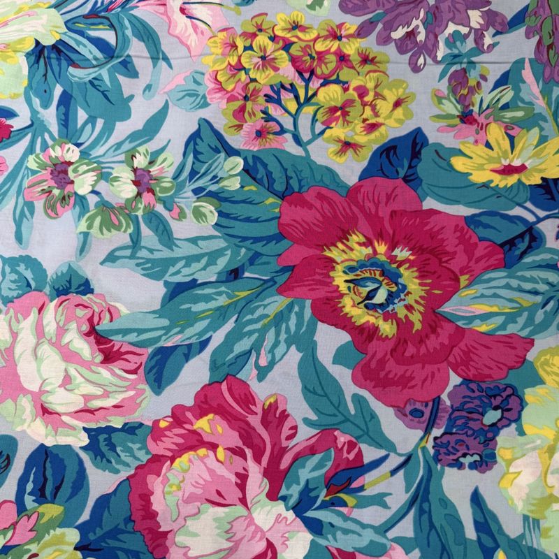 Kaffe Fassett 70cm - Blomstereng på lys blå bunn 